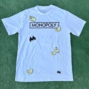 MONOPOLY White Graphic T Shirt